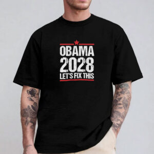 Obama Retro Vintage Patriotic 2028 Political Protest Rally T-Shirt