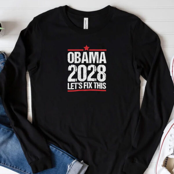 Obama Retro Vintage Patriotic 2028 Political Protest Rally T-Shirt