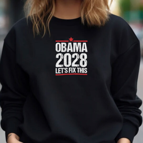 Obama Retro Vintage Patriotic 2028 Political Protest Rally T-Shirt