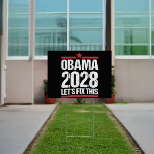 Obama Retro Vintage Patriotic 2028 Political Protest Rally Yard Sign