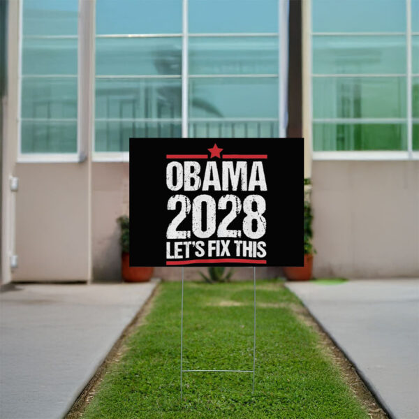 Obama Retro Vintage Patriotic 2028 Political Protest Rally Yard Sign