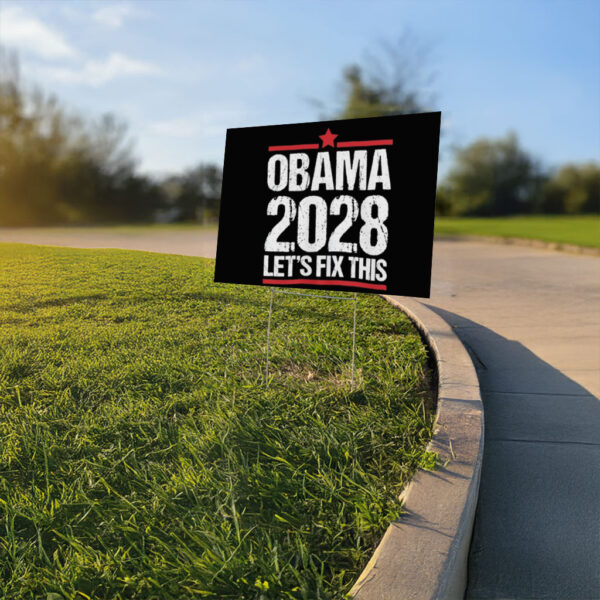 Obama Retro Vintage Patriotic 2028 Political Protest Rally Yard Sign