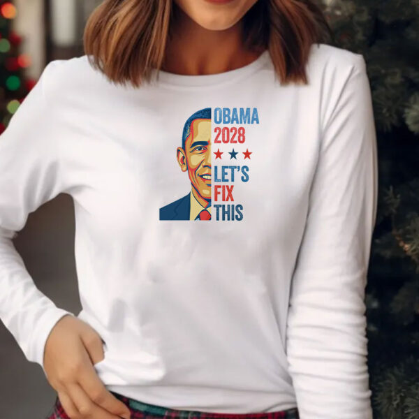 Retro Vintage Obama 2028 Let's Fix This Shirt