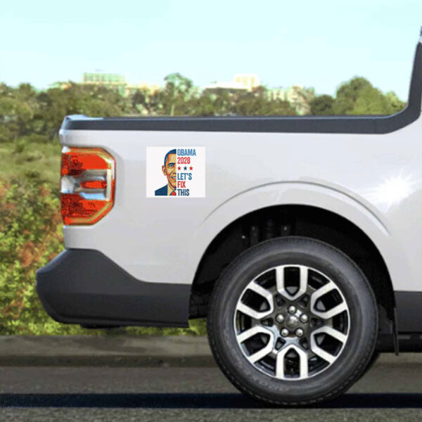 Retro Vintage Obama 2028 Let's Fix This Sticker