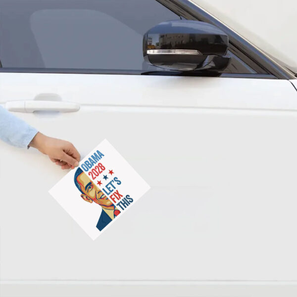 Retro Vintage Obama 2028 Let's Fix This Sticker