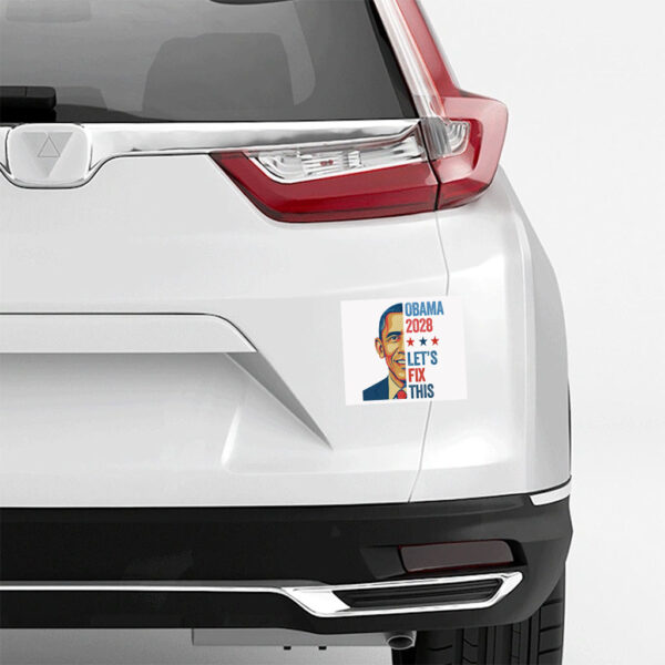 Retro Vintage Obama 2028 Let's Fix This Sticker