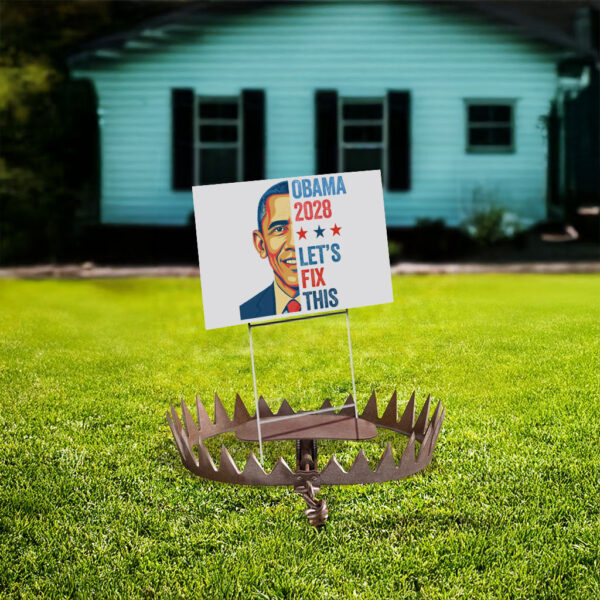 Retro Vintage Obama 2028 Let's Fix This Yard Sign