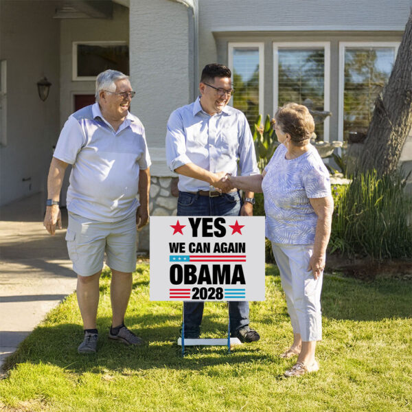 Yes We Can Again Obama 2028, Vote Obama Yard Sign
