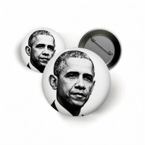 Classic Black & White Portrait, Barack Obama Pinback Button