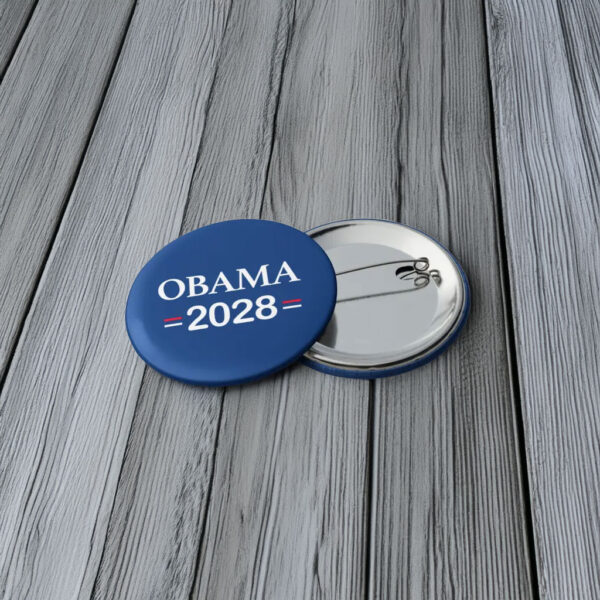 Classic Political Pin Back Buttons for Campaigns & Events, Obama 2028 Button