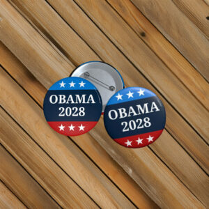 FDT Anti Trump Pin, Political Badge, Obama 2028 Button