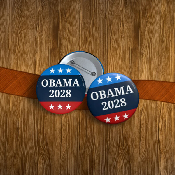 FDT Anti Trump Pin, Political Badge, Obama 2028 Button