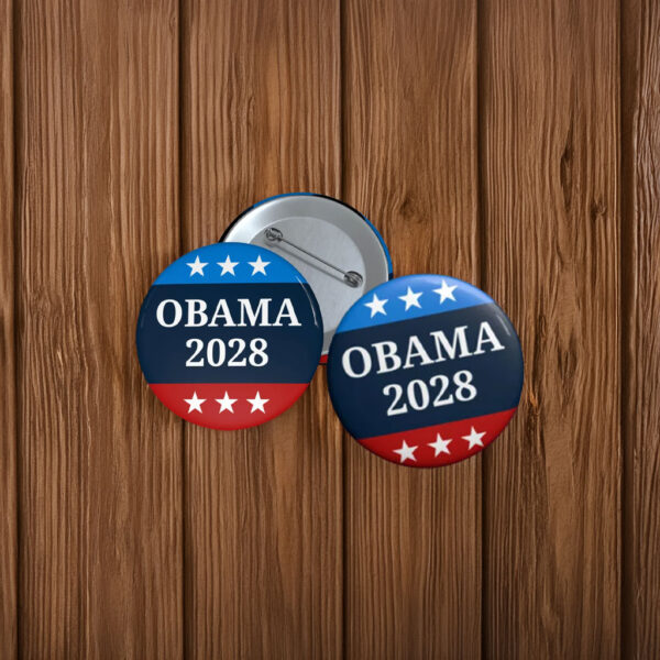 FDT Anti Trump Pin, Political Badge, Obama 2028 Button