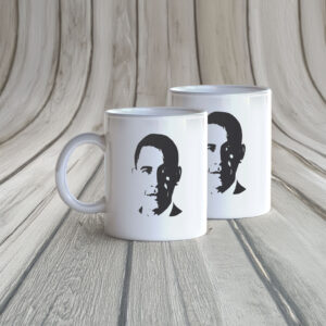 Minimalist Presidential Gift Cup, Obama Silhouette Mug