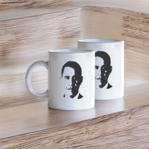 Minimalist Presidential Gift Cup, Obama Silhouette Mug