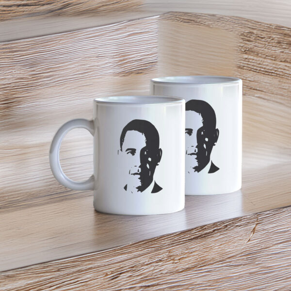 Minimalist Presidential Gift Cup, Obama Silhouette Mug