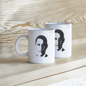 Minimalist Presidential Gift Cup, Obama Silhouette Mug