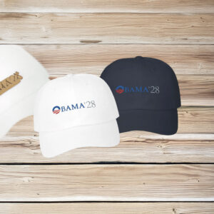 Obama 2028 Baseball Hat – Classic White Embroidered Cap