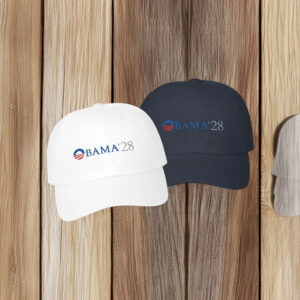 Obama 2028 Baseball Hat – Classic White Embroidered Cap