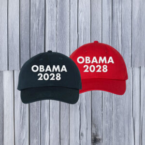 Obama 2028 Embroidered Dad Hat – Classic Red Campaign Cap