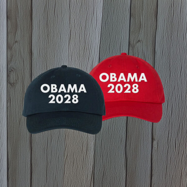 Obama 2028 Embroidered Dad Hat – Classic Red Campaign Cap