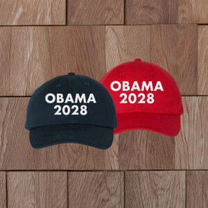 Obama 2028 Embroidered Dad Hat – Classic Red Campaign Cap
