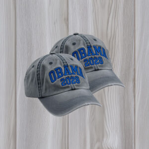 Obama 2028 Embroidered Hat – Blue Stitch Democrats Cap