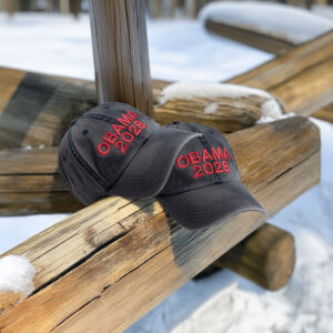 Obama 2028 Embroidered Hat – Democrats Red Stitch Cap