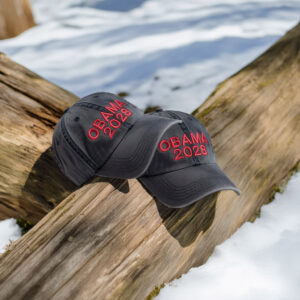 Obama 2028 Embroidered Hat – Democrats Red Stitch Cap
