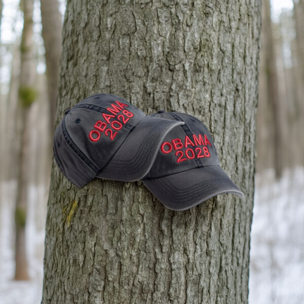 Obama 2028 Embroidered Hat – Democrats Red Stitch Cap