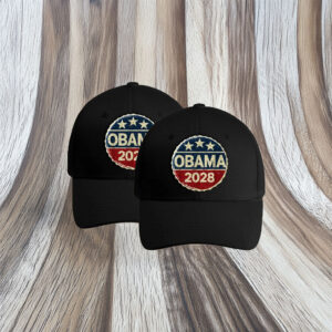 Obama 2028 Embroidered Hat – Vintage Democrat Campaign Cap