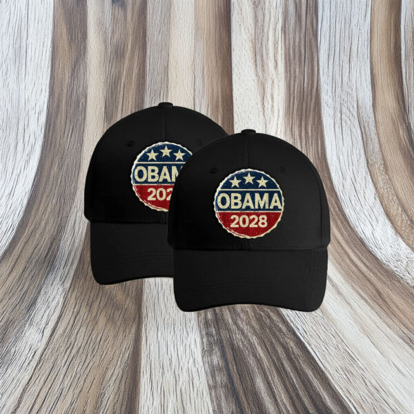 Obama 2028 Embroidered Hat – Vintage Democrat Campaign Cap