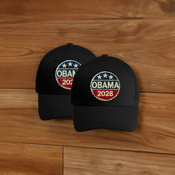 Obama 2028 Embroidered Hat – Vintage Democrat Campaign Cap