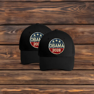 Obama 2028 Embroidered Hat – Vintage Democrat Campaign Cap