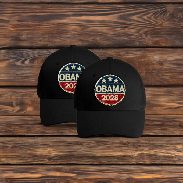 Obama 2028 Embroidered Hat – Vintage Democrat Campaign Cap