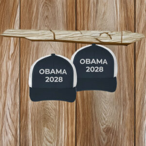 Obama 2028 Embroidered Trucker Hat – Political Parody Cap
