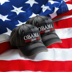 Obama 2028 Embroidered Washed Hat – Vintage Political Cap