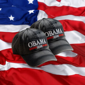 Obama 2028 Embroidered Washed Hat – Vintage Political Cap