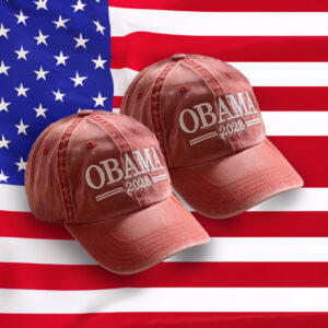 Obama 2028 Embroidered Washed Hats – Political Campaign Cap
