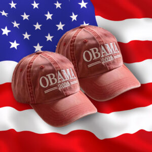 Obama 2028 Embroidered Washed Hats – Political Campaign Cap