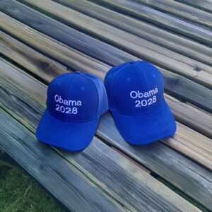 Obama 2028 Parody Hat – Anti-Trump Embroidered Blue Cap