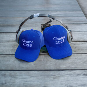 Obama 2028 Parody Hat – Anti-Trump Embroidered Blue Cap