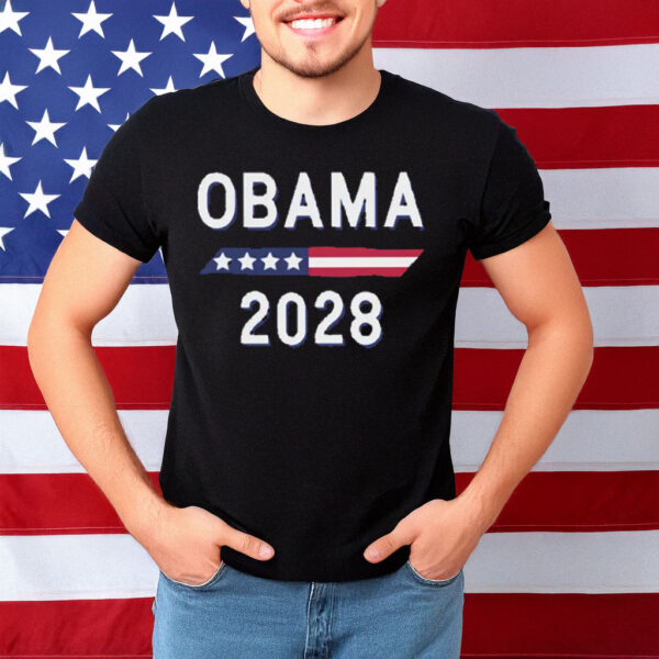 Obama 2028 Stars and Stripes T-Shirt