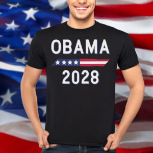 Obama 2028 Stars and Stripes T-Shirt