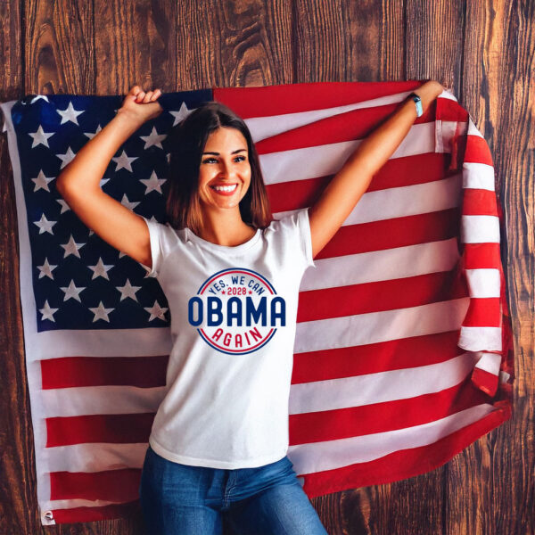 Obama 2028 Yes We Can Again Shirt – Retro Campaign Tee