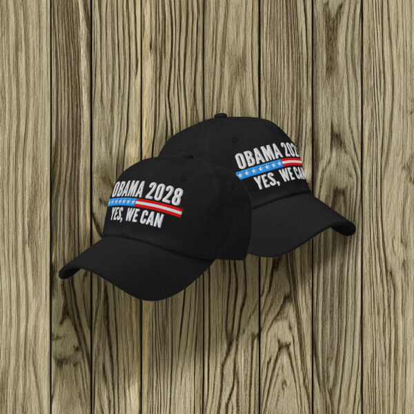 Obama 2028 Yes We Can Embroidered Dad Hat – Campaign Cap