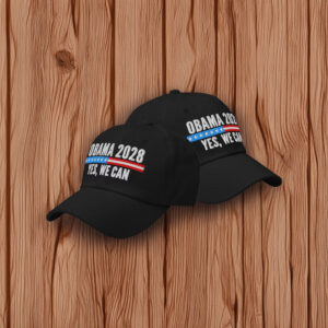 Obama 2028 Yes We Can Embroidered Dad Hat – Campaign Cap