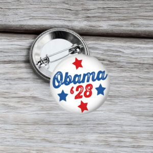 Obama '28 Button – Red White & Blue Presidential Campaign Pin