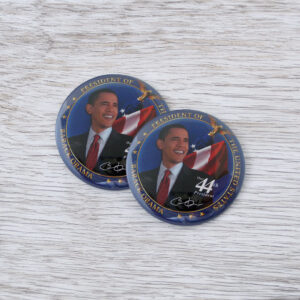 Obama 44th President Button – Collectible Political Pin
