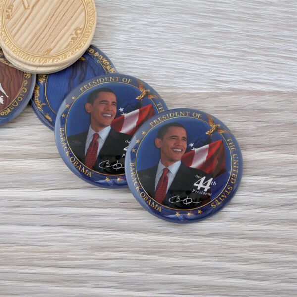Obama 44th President Button – Collectible Political Pin